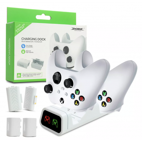 Base de carregamento Dobe para 2 Controles Visor - Xbox Series e One 